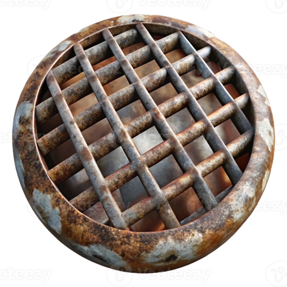 wonderful contemporary Grunge Metal Grate Texture Isolated with Rust Detail authentic png