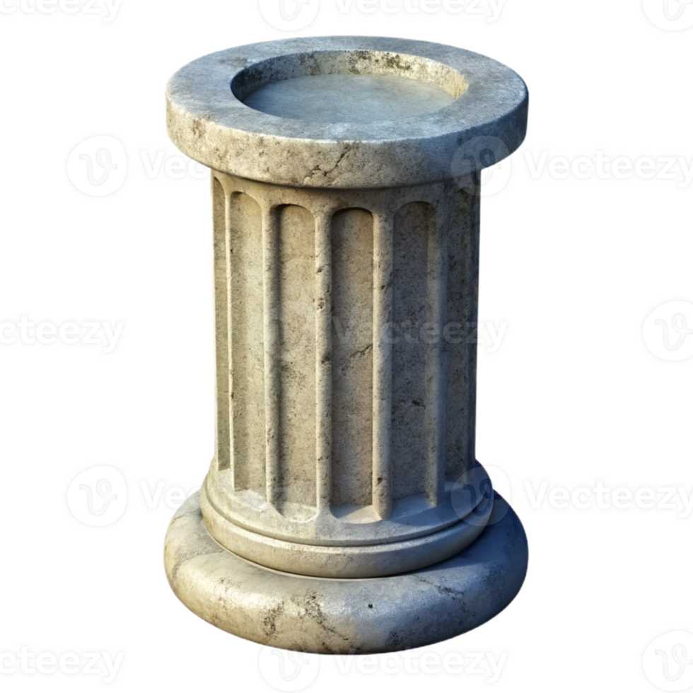 wonderful traditional Grungy Concrete Pillar Texture Light Gray Cutout Element high quality png