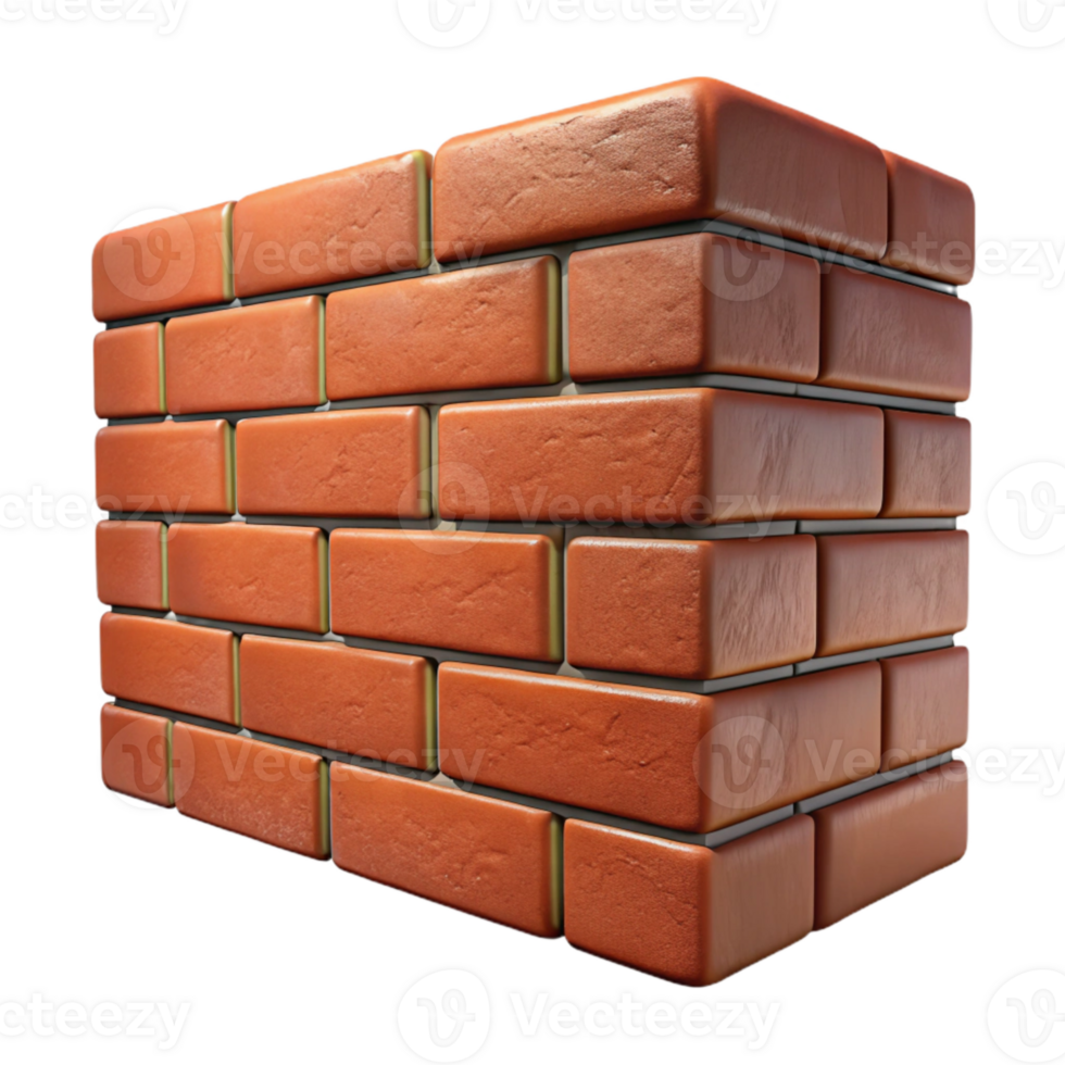 beautiful creative Grungy Brick Wall Texture Isolated with Mortar Detail genuine png