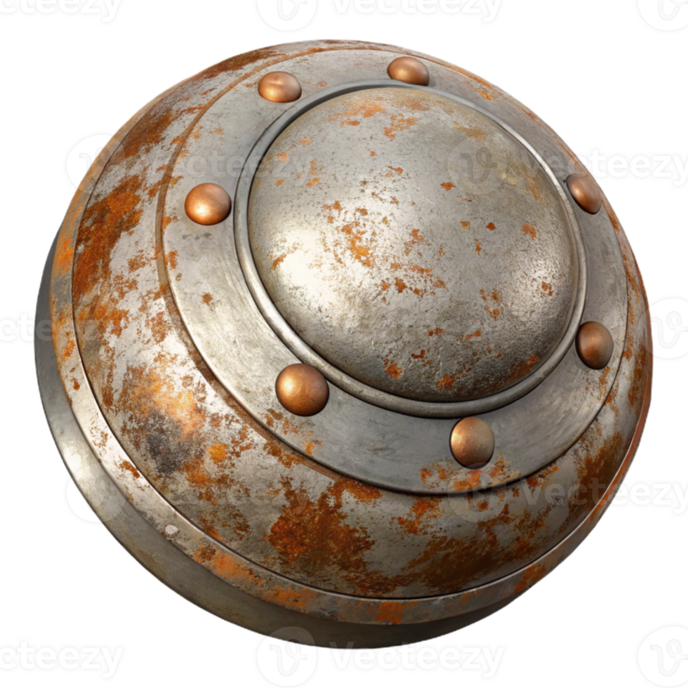 impressive vintage Grunge Metal Surface with Rust Detail Transparent Background premium png