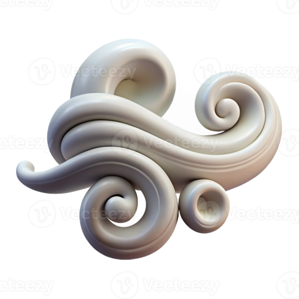 impressive minimalist Gusting Wind Effect Cutout Abstract Swirls Isolated high resolution png