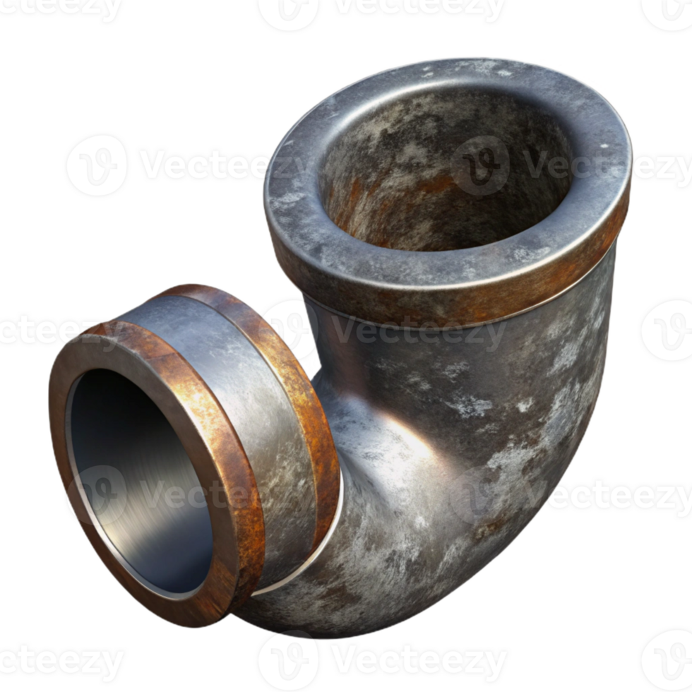 dramatic classic Grungy Metal Pipe Cutout Transparent Background high resolution png