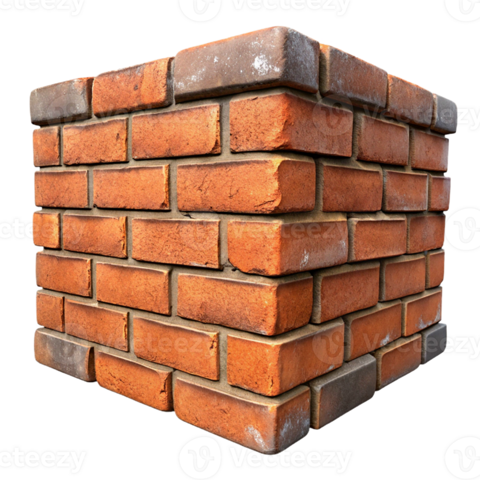 impressive creative Grungy Brick Wall Texture Isolated with Mortar Detail professional png
