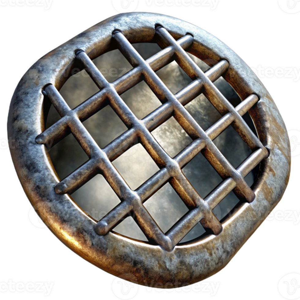stunning artistic Grungy Metal Grate Cutout Transparent Background genuine png