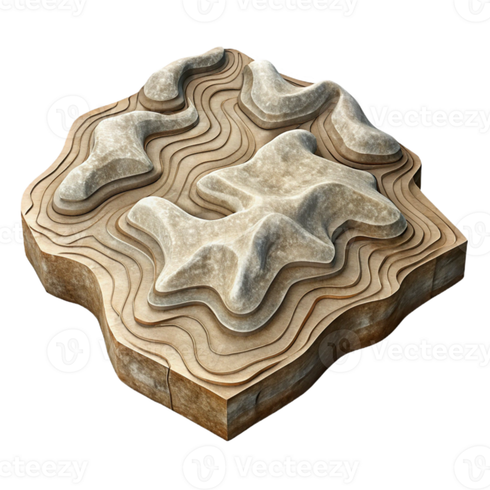 extraordinary contemporary Hand Drawn Topographic Sketch Transparent Background Rustic Style premium png