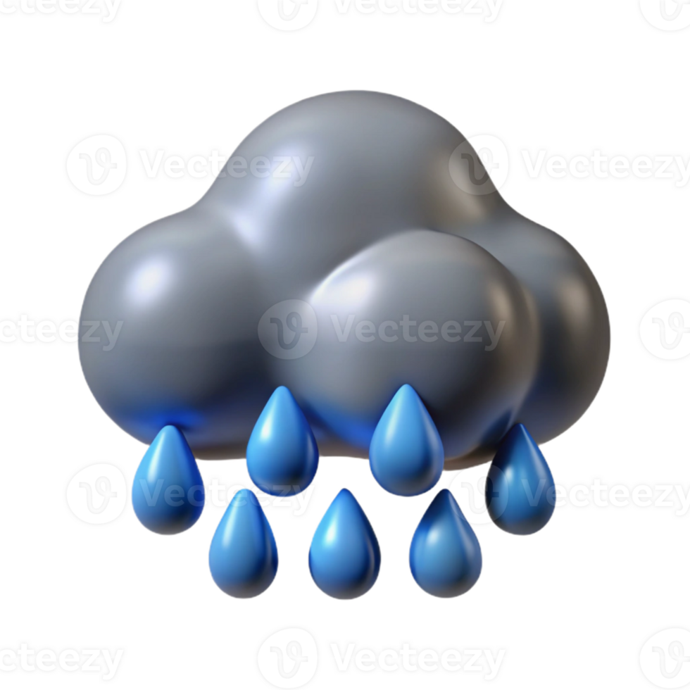 magnificent traditional Heavy Rain Cloud Cutout on Transparent Background Isolated detailed png