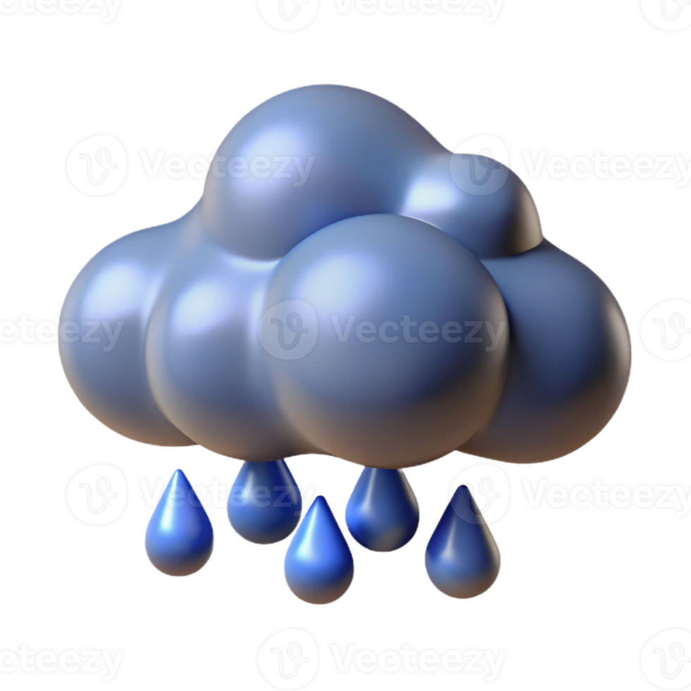 extraordinary classic Heavy Rain Cloud Cutout on Transparent Background Isolated high resolution png