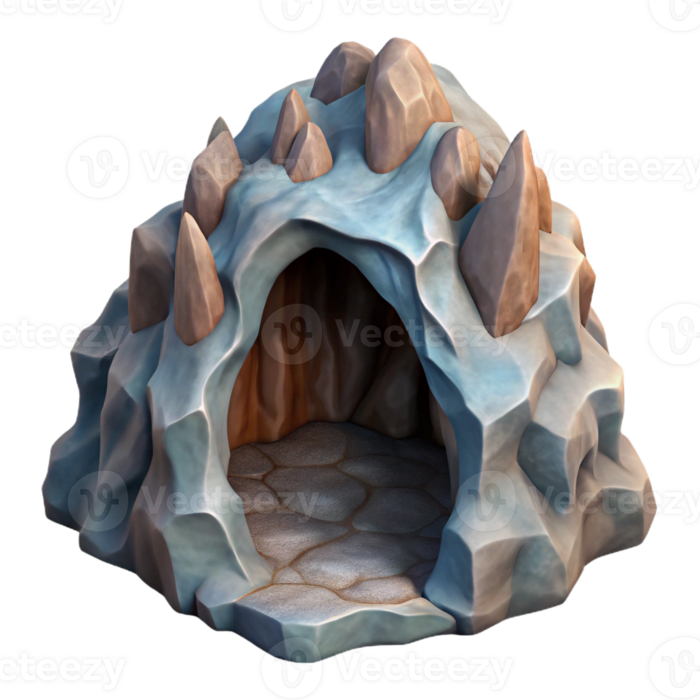 beautiful modern Hidden Depths Cave Formation Isolated on White high quality png