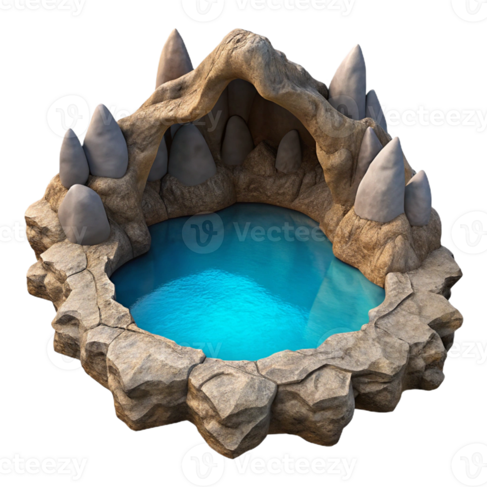 impressive contemporary Hidden Depths Cave Lake Cutout with Reflective Surface exclusive png