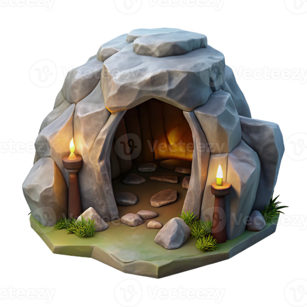 beautiful contemporary Hidden Depths Cave Cutout with Dramatic Lighting exclusive png