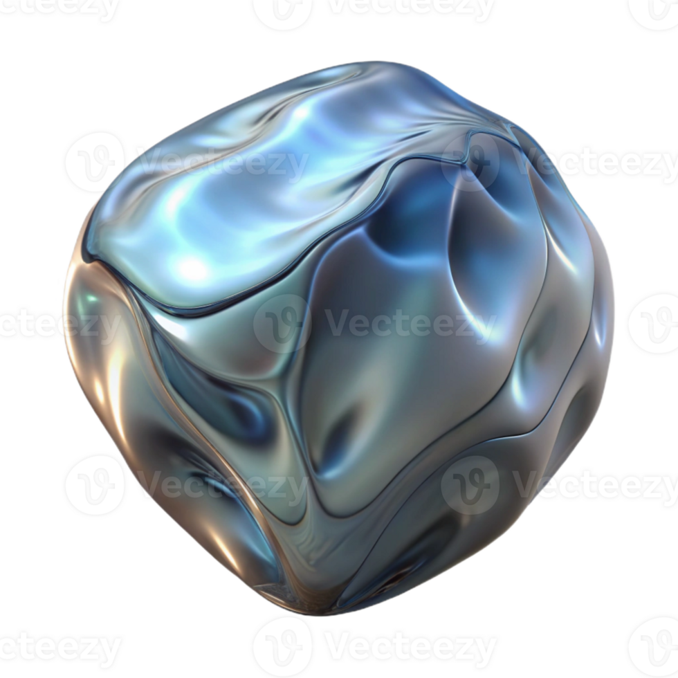 serene contemporary High Angle Distorted Glass Reflection Isolated professional png