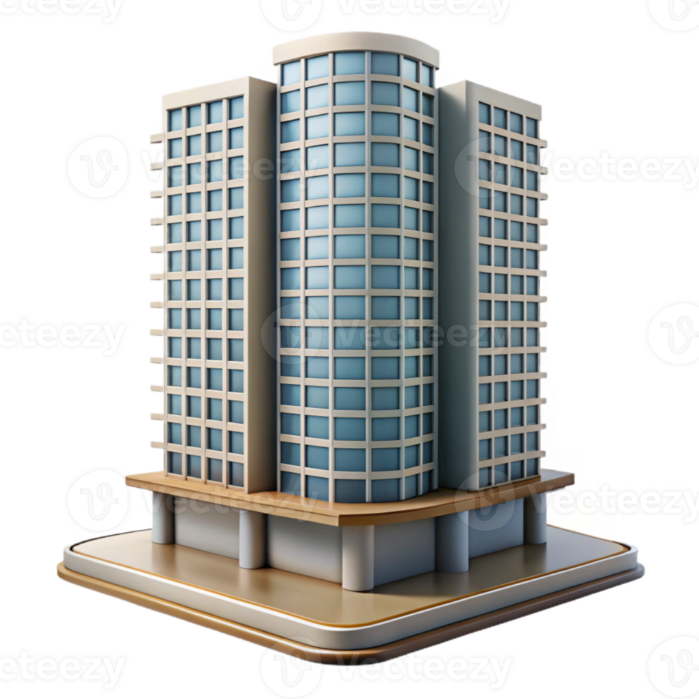 magnificent modern High Rise Building Cutout with Transparent Background and Modern Design png