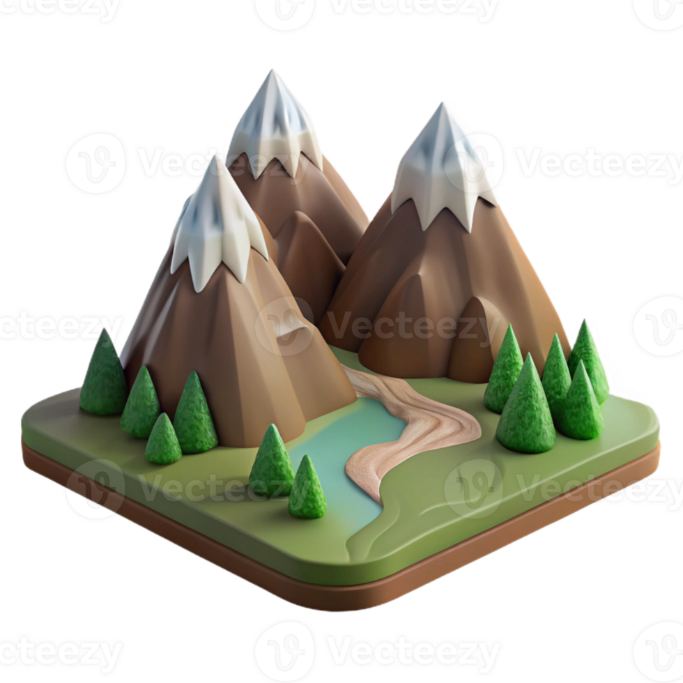 dramatic minimalist Hillside Village at Dusk Transparent Background exclusive png