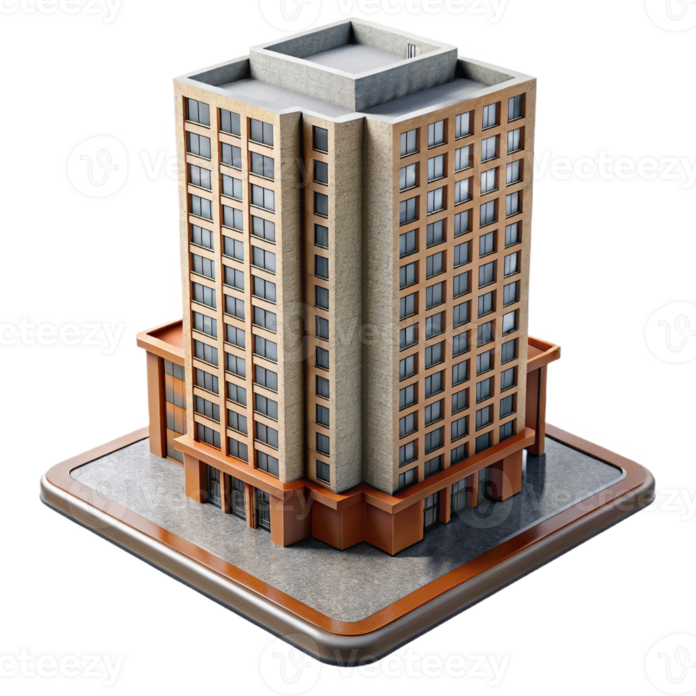extraordinary artistic High Rise Building Cutout with Transparent Background and Modern Design original png