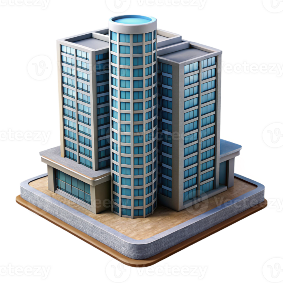serene contemporary High Rise Building Cutout with Transparent Background and Modern Design genuine png
