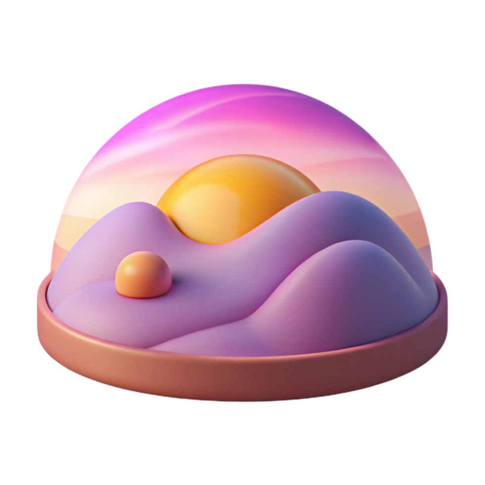 beautiful traditional Hilltop Sundowner Vista Cutout with Soft Purple Hues high resolution png