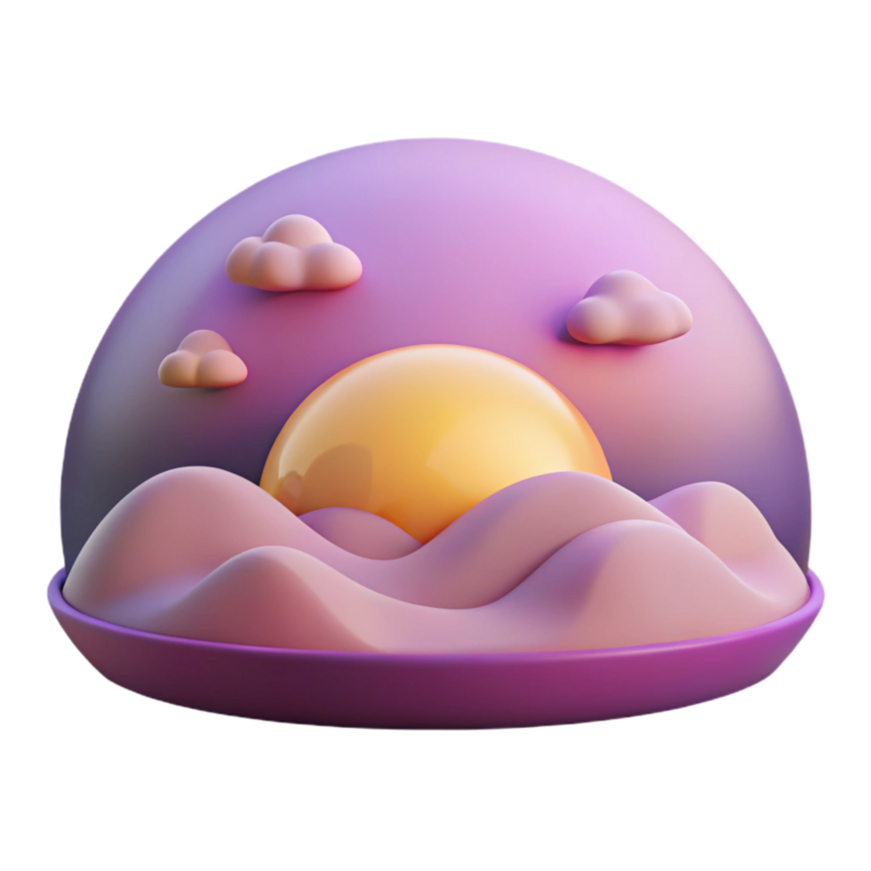 elegant traditional Hilltop Sundowner Vista Cutout with Soft Purple Hues exclusive png