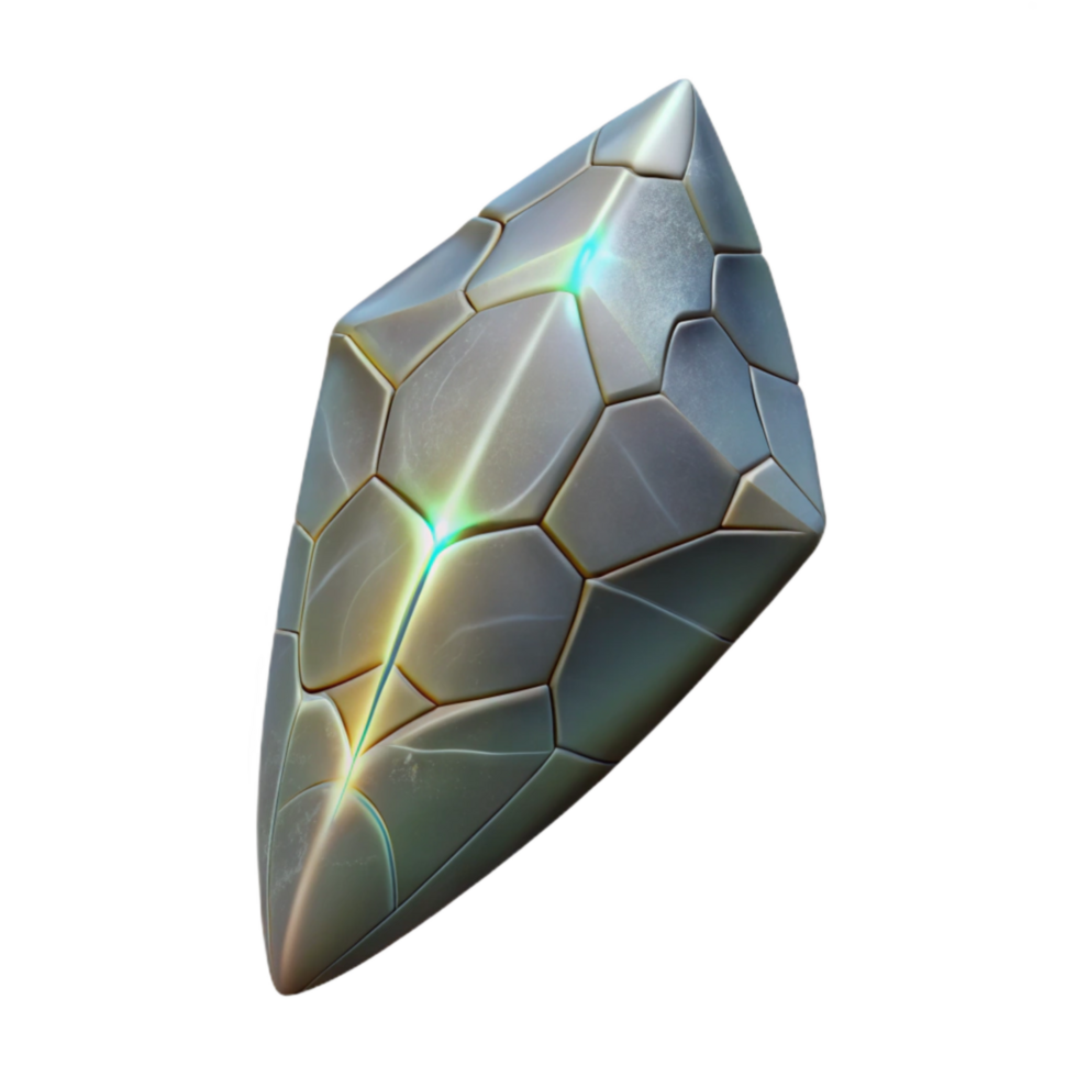 extraordinary modern Hologram of Stone Arrowhead with Fractures Cutout premium png