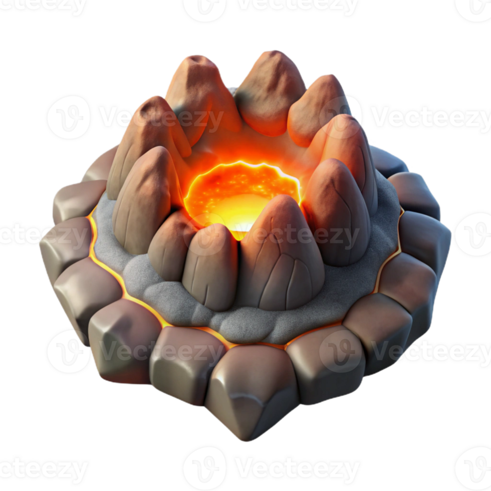 extraordinary abstract Hydrothermal Vent Cutout with Glowing Effects Transparent authentic png