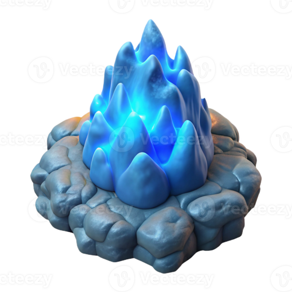 extraordinary rustic Hydrothermal Vent Isolated with Ethereal Blue Light high quality png