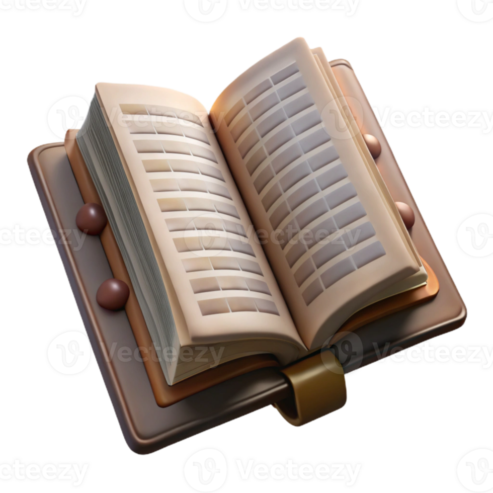 magnificent classic Hymn Book Isolated Open Pages Transparent Background genuine png
