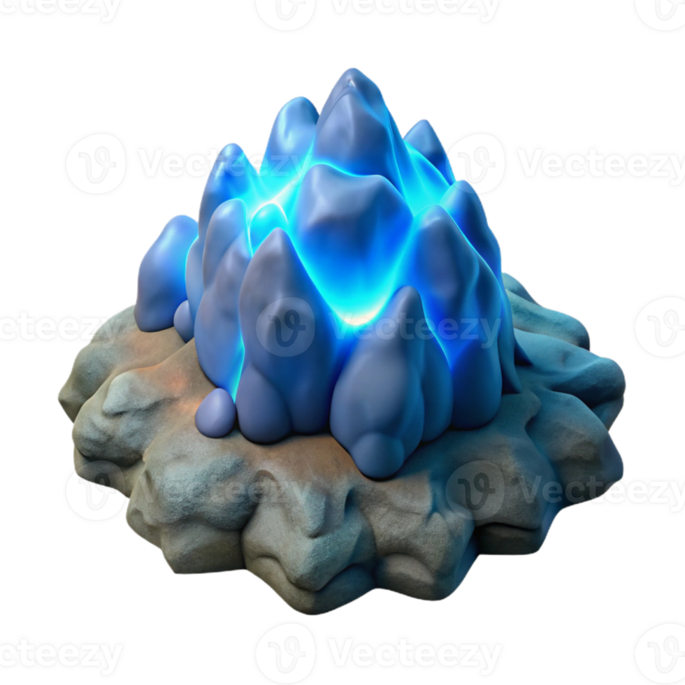 magnificent artistic Hydrothermal Vent Isolated with Ethereal Blue Light png