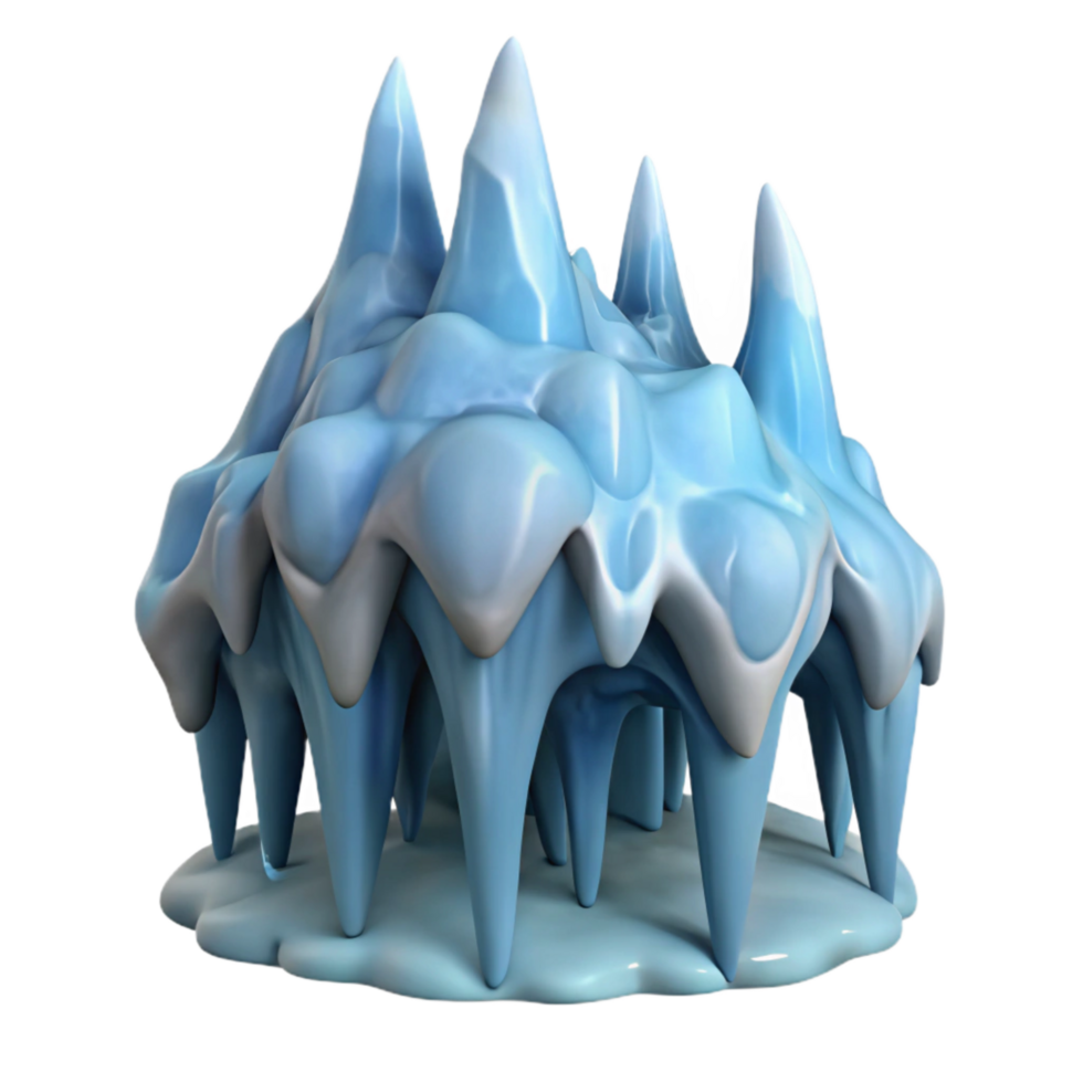 vibrant classic Ice Cave Stalactites Transparent Background Isolated premium png