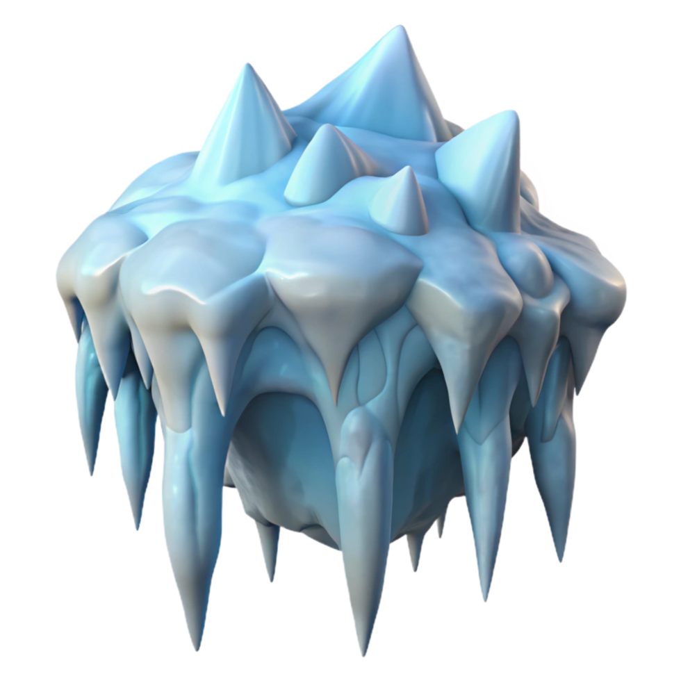 impressive abstract Ice Cave Stalactites Transparent Background Isolated professional png