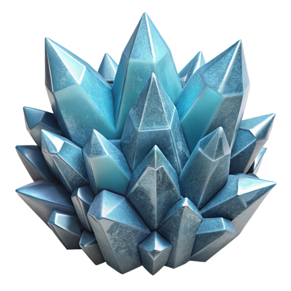 elegant modern Ice Crystal Structure Isolated Detailed Texture authentic png