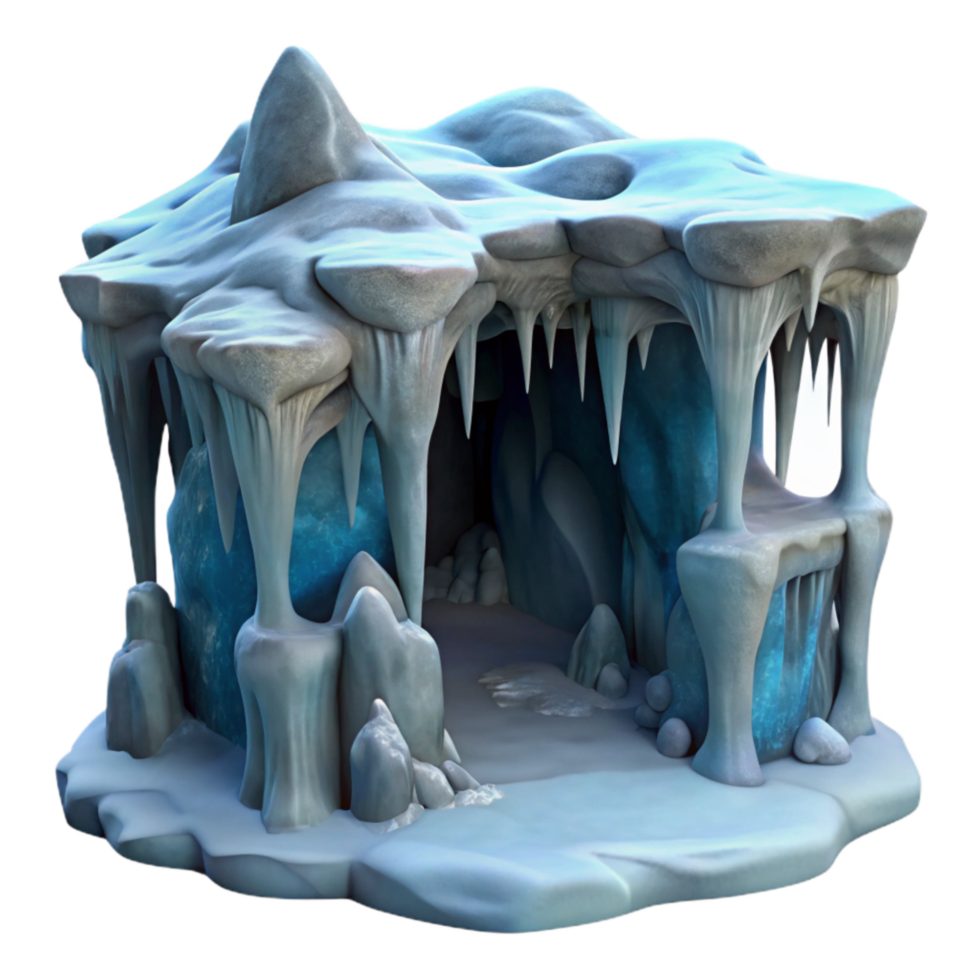elegant modern Icicle Formations in Gelid Grotto Cutout premium png