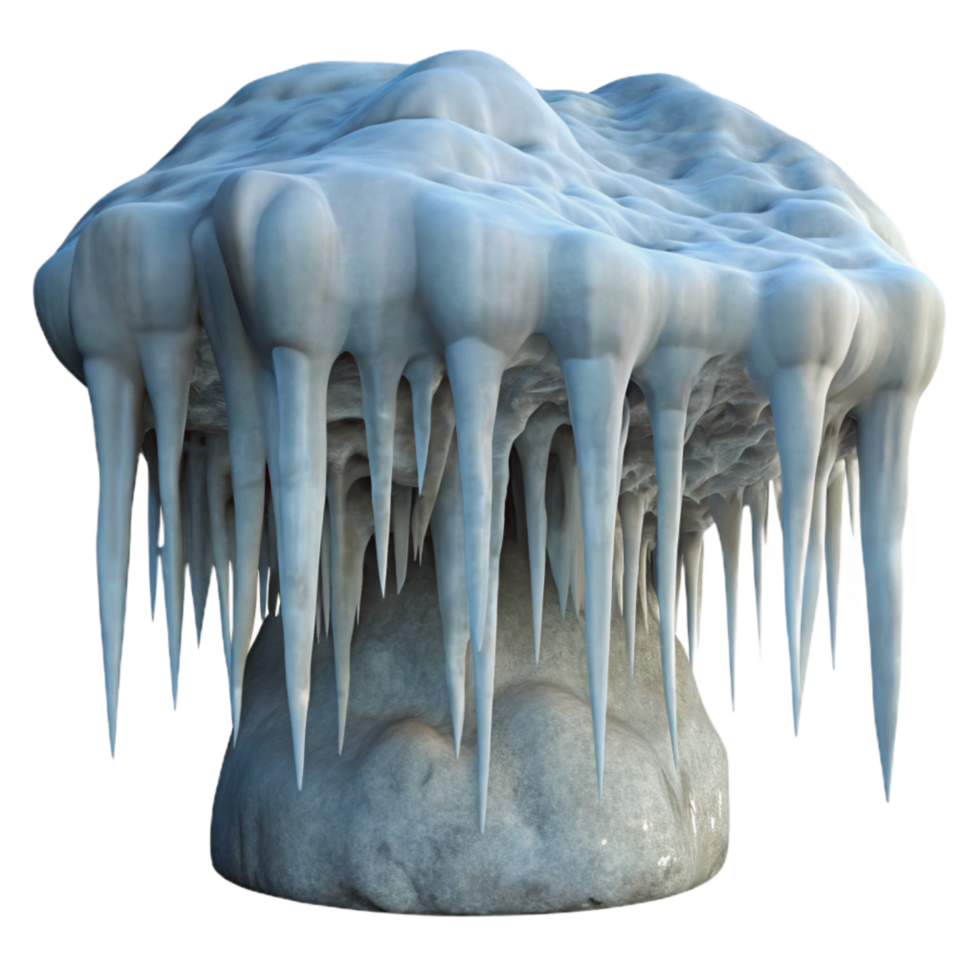 impressive contemporary Icicles Hanging in Gelid Grotto Transparent high resolution png