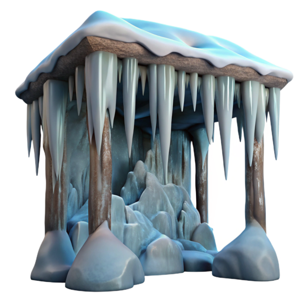 stunning rustic Icicles Hanging in Gelid Grotto Transparent high quality png