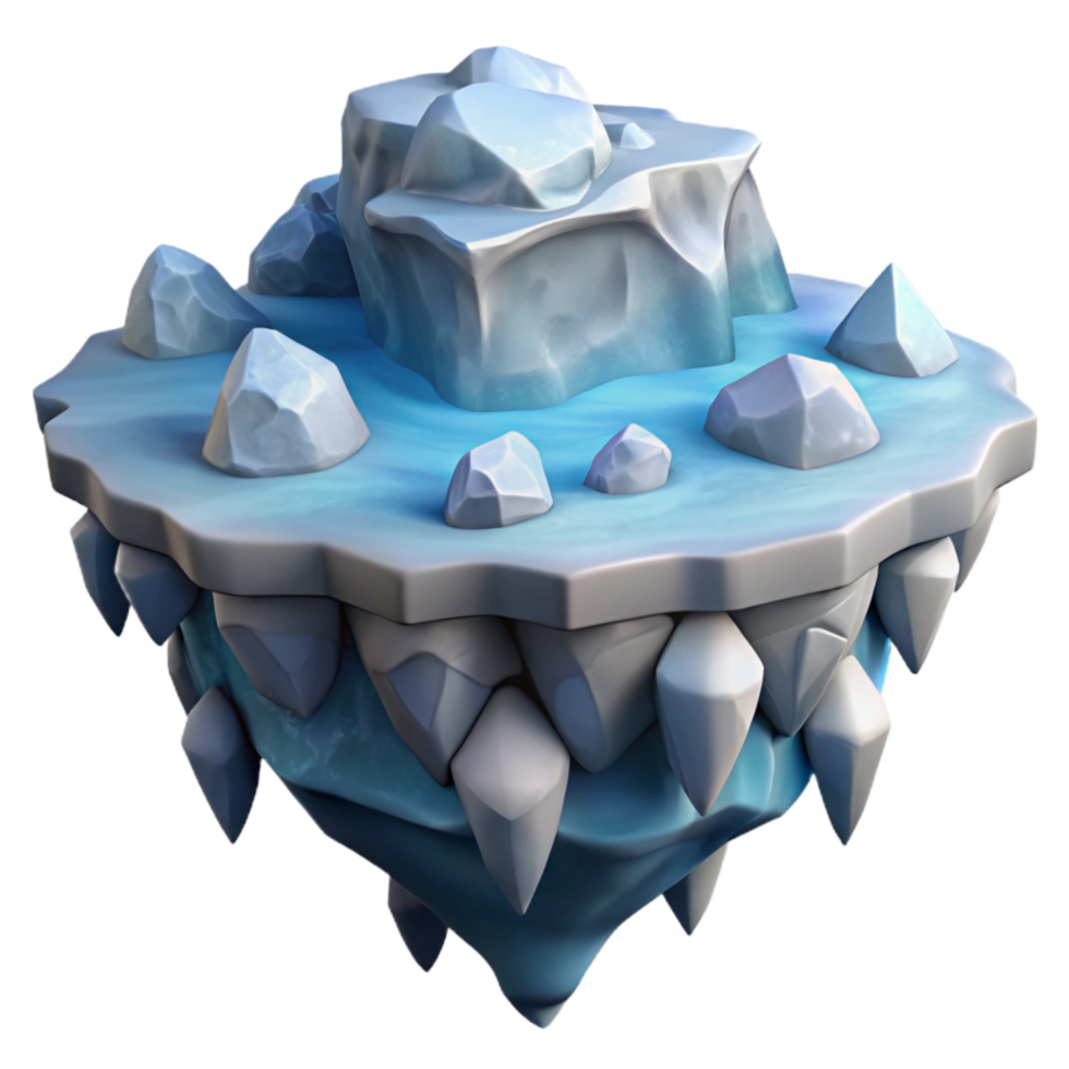 impressive contemporary Icy Fjord Inlet with Floating Ice Isolated Element exclusive png