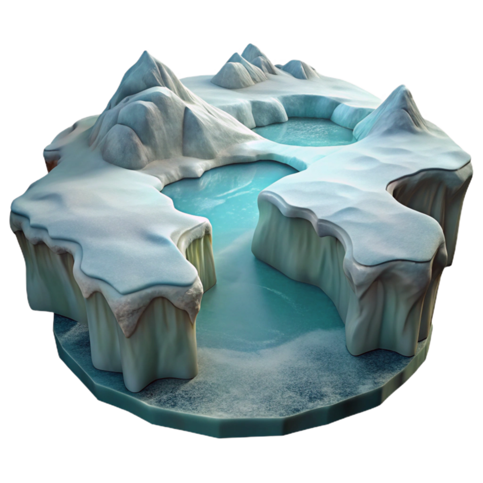 extraordinary classic Icy Inlet Panorama with Transparent Background png
