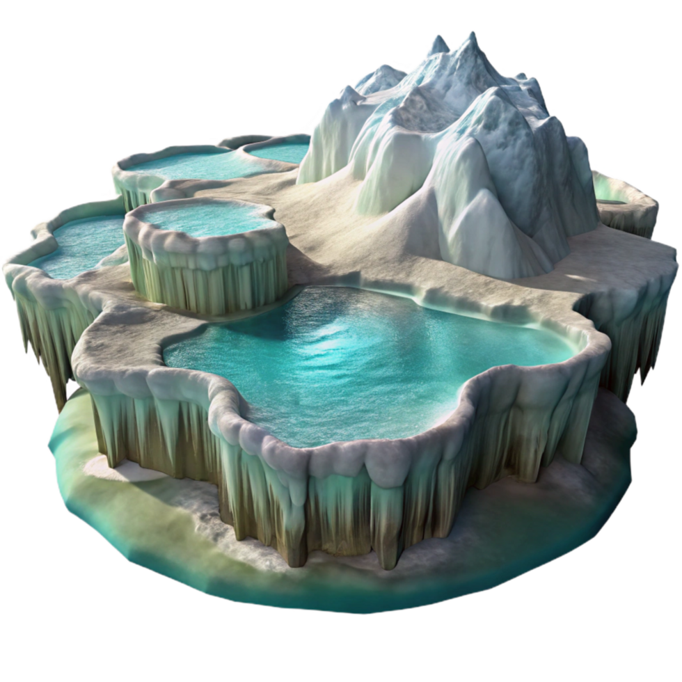 wonderful creative Icy Inlet Panorama with Transparent Background exclusive png