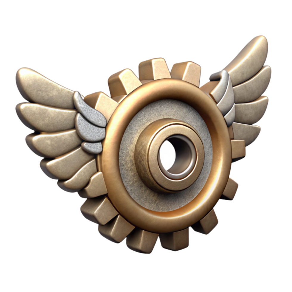 extraordinary classic Industrial Gear Wings Side View Cutout exclusive png