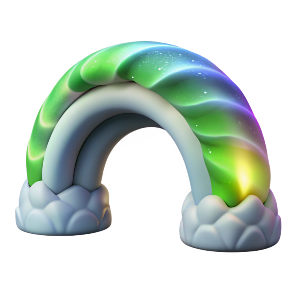 extraordinary rustic Intense Auroral Arch Isolated Cutout Polar Lights Display authentic png
