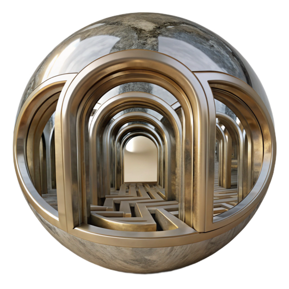 extraordinary traditional Infinite Reflections with Mirror Maze Detail original png