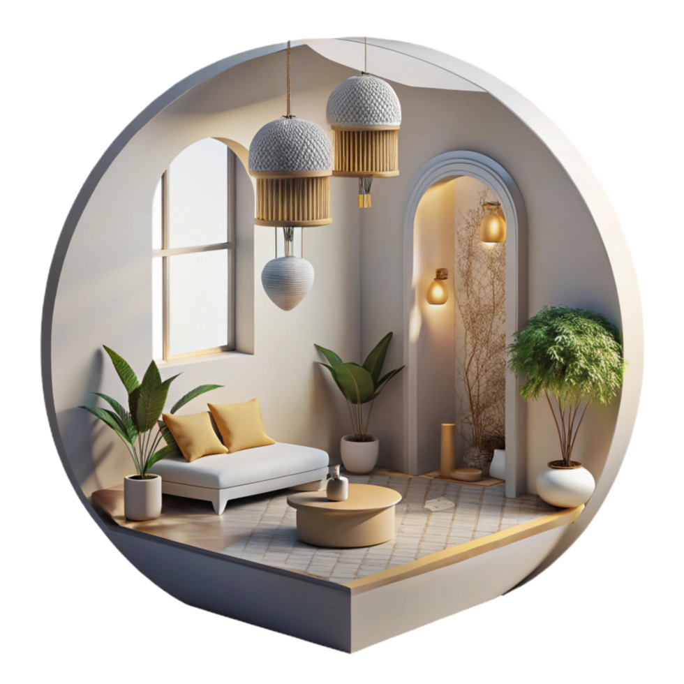 stunning traditional Interior Space with Light and Shadow Cutout genuine png