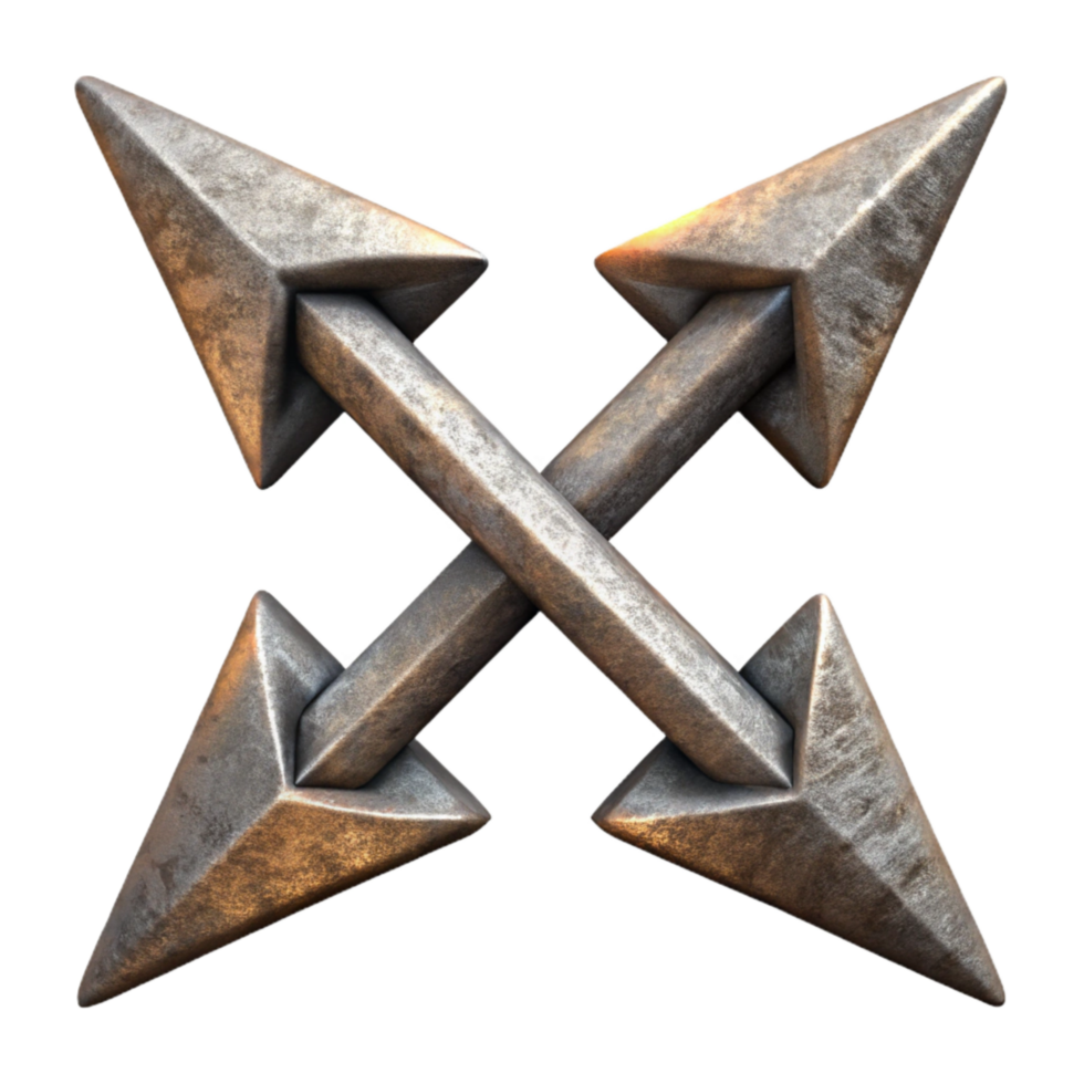 magnificent contemporary Intersecting Arrows Directional Symbol Isolated professional png