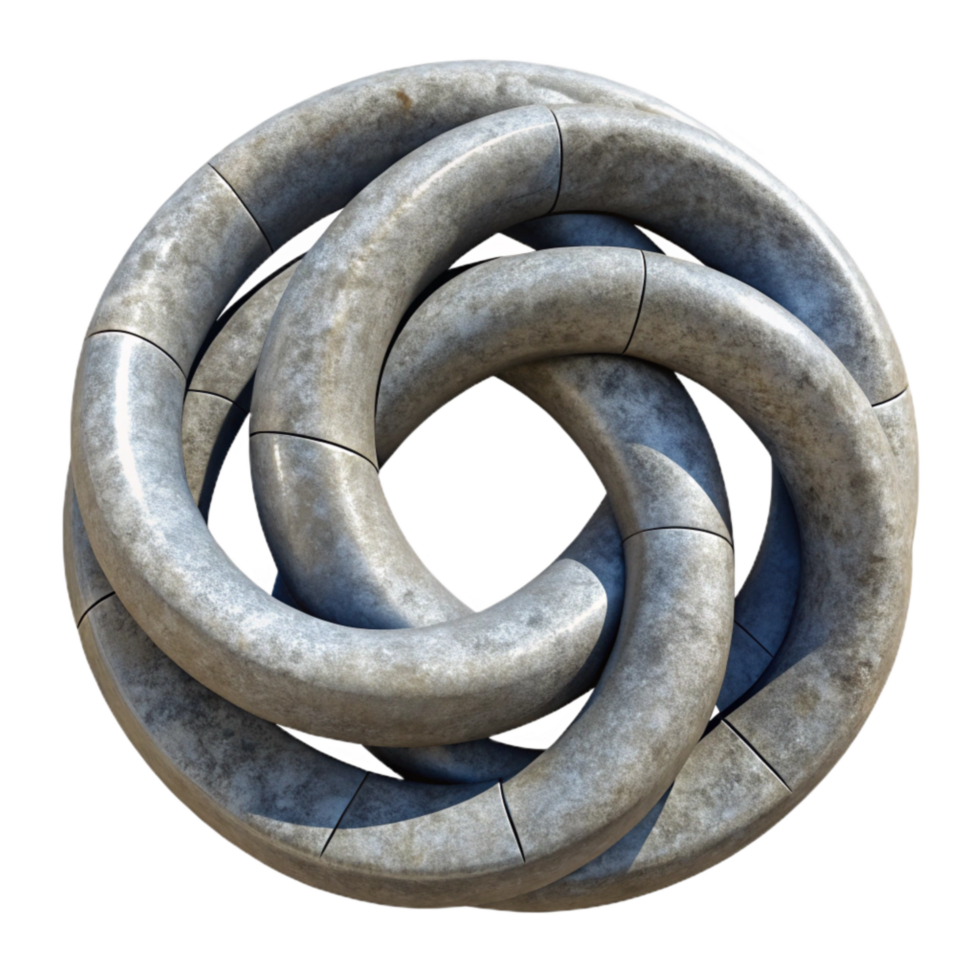 serene creative Interlocking Circle Design Cutout on Transparent Background exclusive png