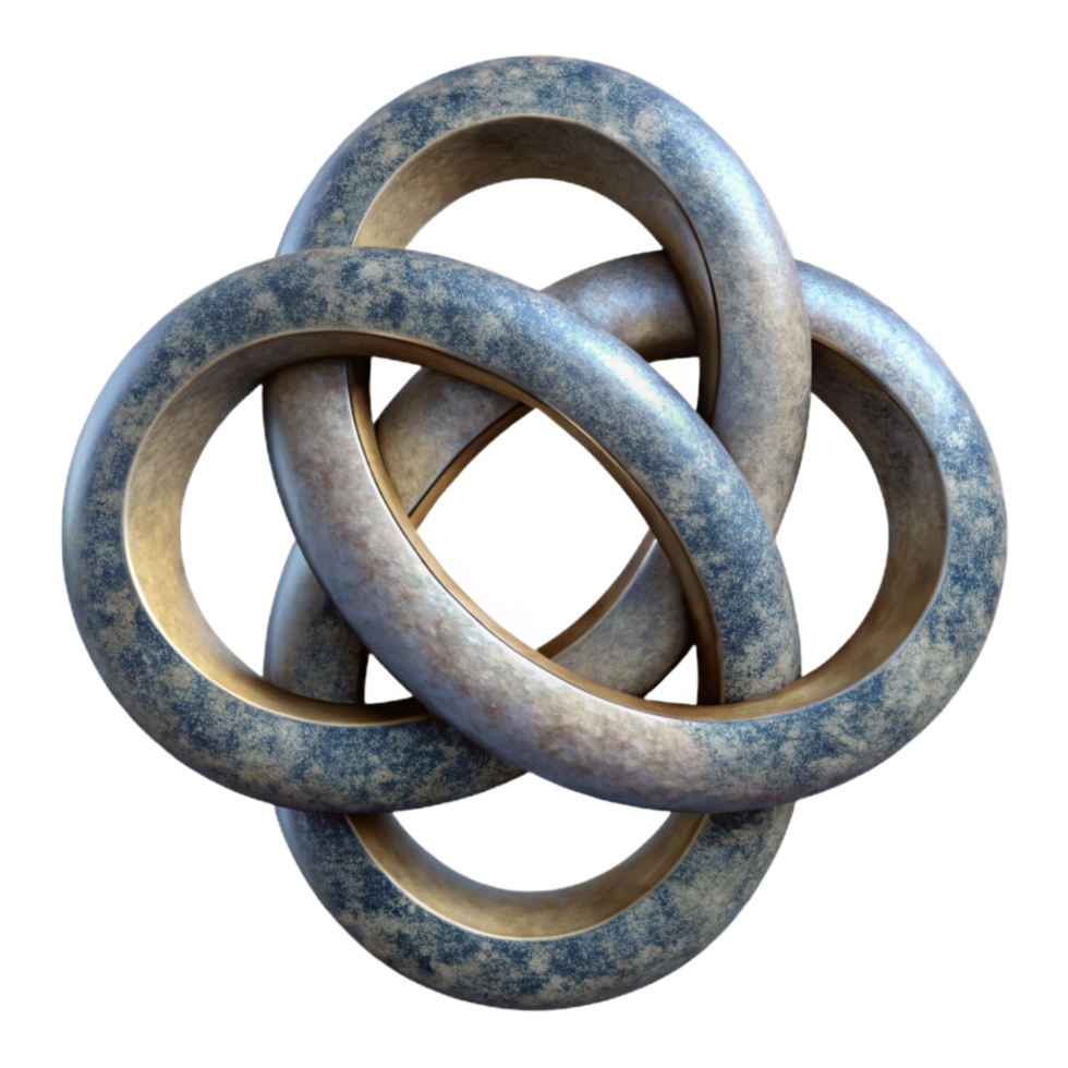 beautiful classic Interlocking Circles Abstract Design Cutout Transparent Background genuine png