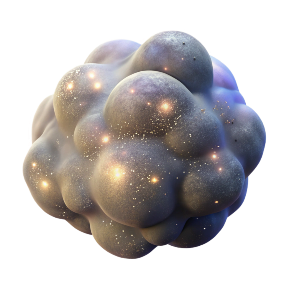 elegant minimalist Interstellar Dust Transparent Background with Glowing Effect genuine png