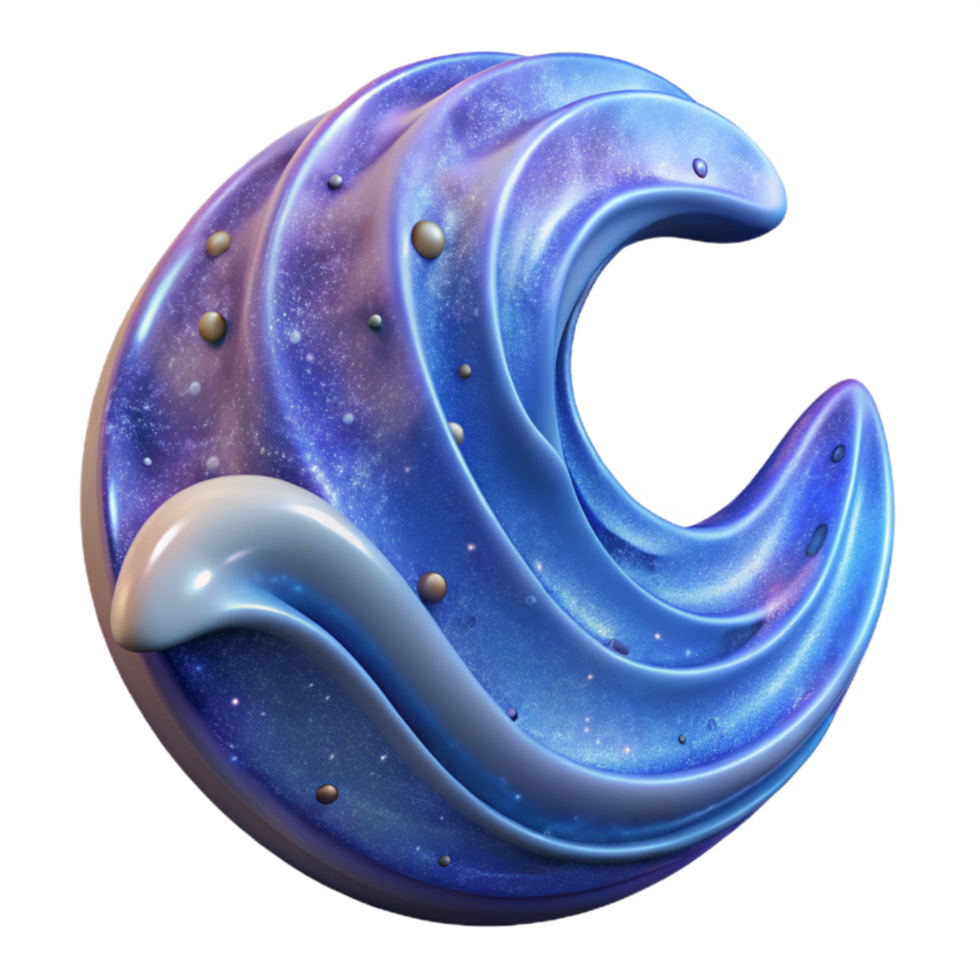 beautiful modern Interstellar Wave Cutout on Transparent Background exclusive png