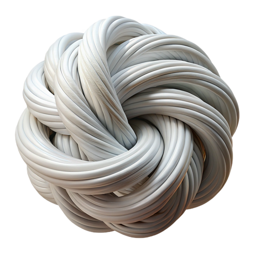 extraordinary modern Intertwined Filaments Isolated Bright White Threads detailed png