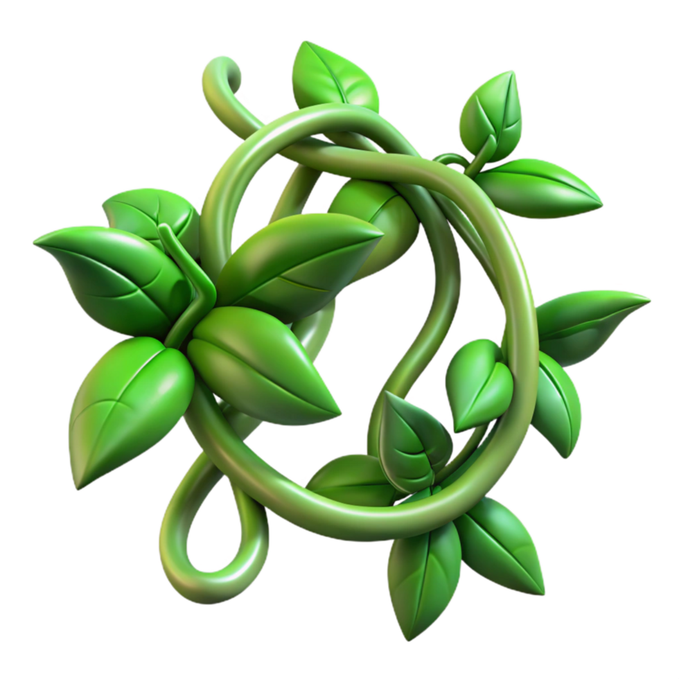 magnificent classic Intertwined Vines Green Foliage Transparent Background authentic png