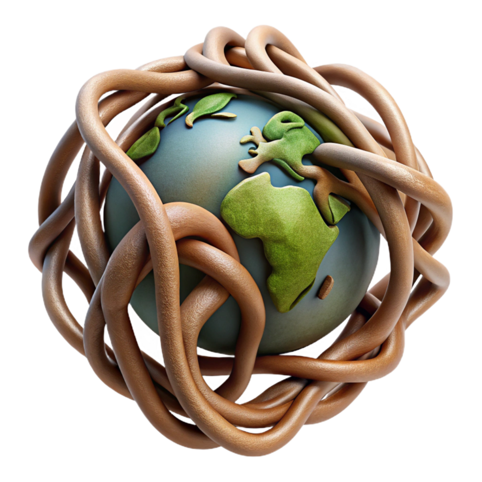 stunning rustic Intertwined Roots with Earth Tones Isolated Element genuine png