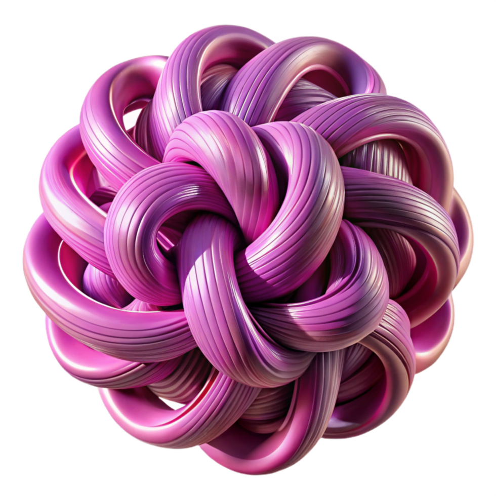 serene abstract Intricate Chaos Pattern Magenta Curves Isolated authentic png