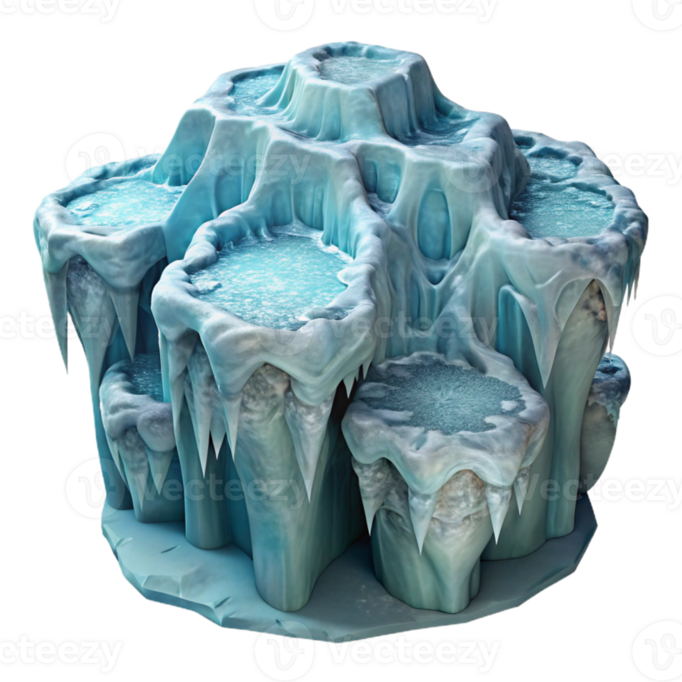 impressive artistic Intricate Gelid Grotto Ice Patterns Transparent professional png