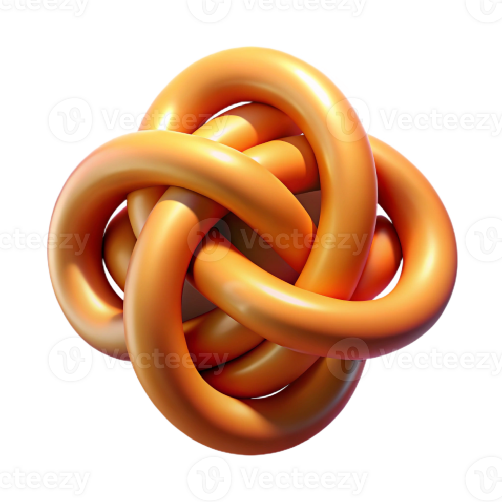 magnificent abstract Intricate Knot Cutout with Warm Tones detailed png